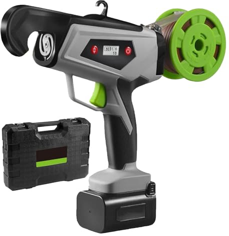CLEASEBILY Máquina para Atar Viñas, Máquina Eléctrica para Atar Plantas De Jardinería, Atadora Eléctrica De Plantas,Pistola para, Uvas, Tomates, Pepinos, Pimientos Y Flores