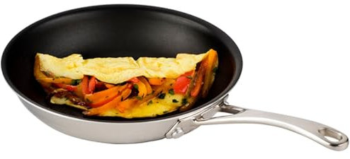 Le Creuset 3-Ply Non-Stick Frying Pan, Stainless Steel, 28 cm