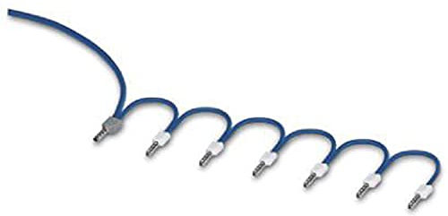 PHOENIX CONTACT DB 50-90 BU Flexible Drahtschleifenbrücke, 50-Polig, 0.5mm2 Leiterquerschnitt, 90mm Schleifenlänge, 8mm Länge der Aderendhülsen, Blau