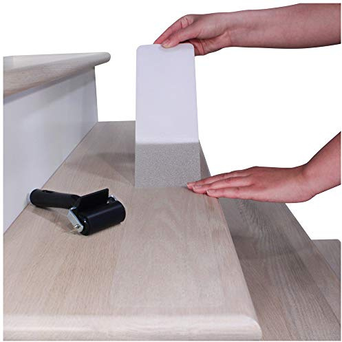 FINEHOUS 32x4 Non-Slip Stair Treads Tape (15-Pack) - Clear Anti-Slip Indoor Strips