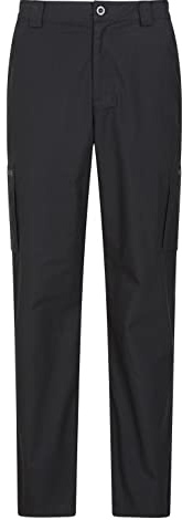 Mountain Warehouse Trek II Herrenhose - reguläre Länge Tiefschwarz Herren Größe 60 DE