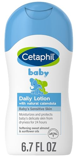 Cetaphil Baby Daily Lotion with Organic Calendula, Hypoallergenic, Sweet Almond & Sunflower Oils,6.7 Fl. Oz (Packaging May Vary)