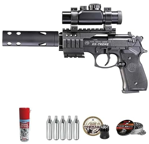 Pistola de balines Beretta M92FS XX-Treme CO2 (Calibre 4,5mm) | Arma de Aire comprimido de Alta Gama + Aceite, CO2 y balines
