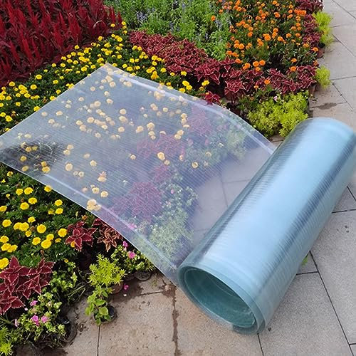 NIANXINN Feuilles de Toit en Polycarbonate,Panneaux Isolants en Fibre de Verre,Anti-UV,Résistant Chocs,Intempéries,Plaques de Remplacement pour Abri de Voiture Serre,Facile à Couper (1.2x15m)