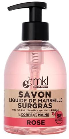 MKL Green Nature Savon Liquide de Marseille Surgras Rose 300ml