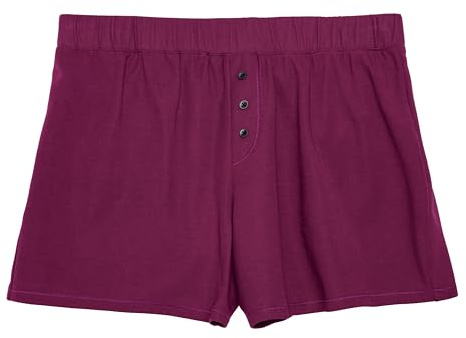 Thinx Ultra-Soft Period Underwear, Overnight Sleep-Shorts Leakproof, Holds Up to 12 Regular Tampons*, Period Underwear for Women, Reusable & Controls Odor, Plum, L