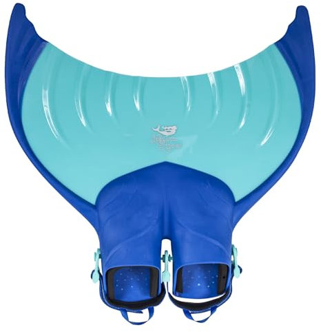 Body Glove Monoflosse für Kinder, Meerjungfrau-Linde, Schwimmflossen mit schnell verstellbaren Riemen, Blau, Größe 1–4