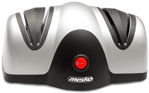 Mesko MS4516 Afilador de Cuchillos Eléctrico Profesional, Guías Inclinadas para Afilado y Pulido, Ideal Cuchillos Cocina, Tijeras, 40W
