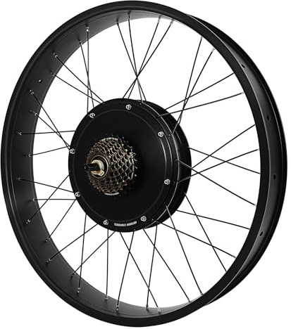 MccoMMon Kit de bicicleta eléctrica de 1500 W, 48 V, 26 pulgadas, rueda trasera para bicicleta eléctrica, volante trasero y pantalla LCD para bicicleta de 26 pulgadas