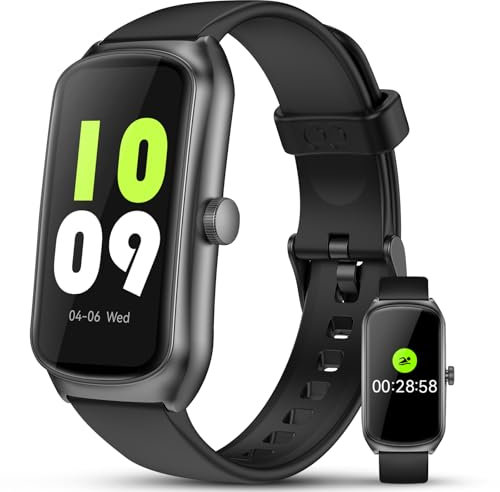 2025 Smartwatch Donna Uomo 1,58″ AMOLED Smart Band IP68 Nuoto & 100+ Sport Orologio Fitness Monitoraggio 24/7 HR/SpO₂/Sonno/Stress 7 gg Autonomia Orologio Fitness Activity Tracker - iOS Android