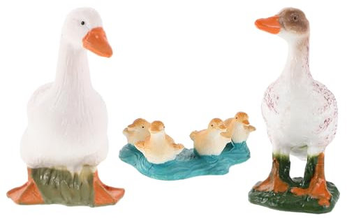 CLISPEED 6pièces Lot de Figurines De Canards Miniatures Animaux Réalistes pour Décoration De Jardin Table Ou Maison Jouet Imitation pour Tout-Petits
