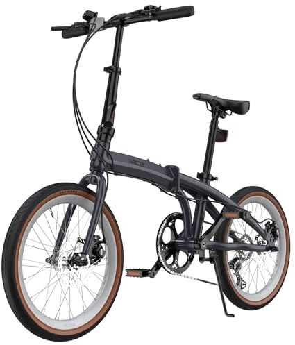 RCB GK4 20 Zoll Faltrad Klapprad – Leichtes Aluminium Fahrrad mit 7-Gang Shimano Schaltung & Scheibenbremse, Kompakt & Faltbar für Stadtverkehr, Jugendliche & Erwachsene bis 100 kg