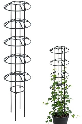 Traliccio per Piante Rampicanti - Supporto da Giardino in Metallo Antiruggine,Supporto per Piante, Obelisco per Rose - per Clematidi, , Fiori, Frutti, Ortaggi, Rampicanti, da Interno, Esterno e