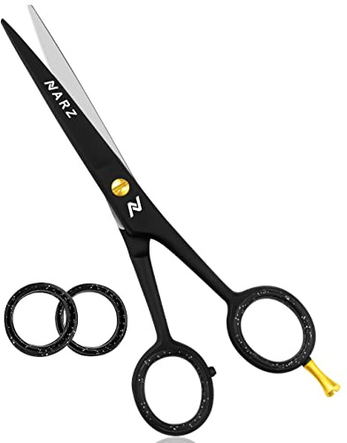 CarbonPulse Professional Hairdressing Scissors for Barbers & Hairdressers 6 Stainless Steel Hair Cutting Scissors for Men & Women Black