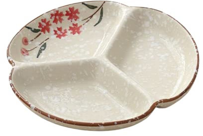 Fondue Plates 4 Piece Set Colorful Ceramics, Round 18.5cm/7.25inch 01