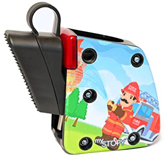 mySTOPY Bremsassistent für PUKY Modell LR M/LR M Classic mit Motiv (Feuerwehr) I für Kinder ab 2 Jahre | integriertes Rücklicht für mehr Sicherheit