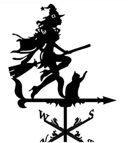 DITUDO Veleta de Viento para Tejado y Jardín, Retro Metal Weathervane, Decoración para Patio, Indicador de Dirección del Viento, Herramienta de Medición Profesional