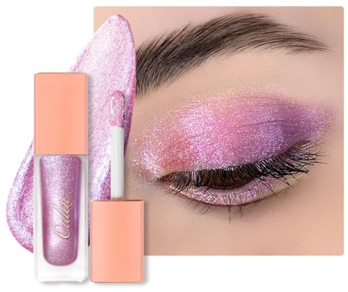 Oulac Sombra de Ojos Líquida Morado-Delineador de Ojos Líquido Metálico con Brillo Sutil | Acabado Brillante con Destellos | Vegan& Cruelty-Free, 5.4g (06)