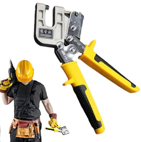 Tuxxjzm Pinzas de quilla, crimpadora de perno de metal, pinza de metal para prensar perno de metal, crimpadora de perno de mango, abrazadera de perforación con mango antideslizante para fijación y