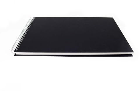 Artway Studio - A3 Quaderno da Disegno Spiralato a Tecnica Mista - Paesaggio - 60 facciate/30 pagine di Carta Multimediale da 240gsm - Quaderno per Schizzi Cartonato Nero
