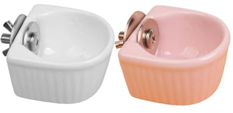 BUGUUYO 2stücke Hängende Keramik-futterschalen Für Kleine Haustiere Für Hamster Kaninchen Und Chinchillas Große Kapazität Rutschfestes Design Dekorativ Und Komfortabel