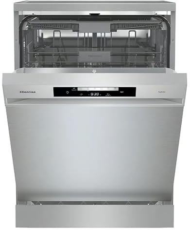 HISENSE HS643C90X Lave-vaisselle, 16 couvercles, 6 programmes, 3 paniers, gris C