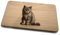 Frühstücksbrettchen Katze Motiv aus echtem Buchenholz 22 x 12 x 1 cm