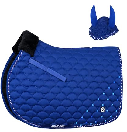 Numnah Jewel Umbrella Style Saddle Pad / Horse Cloth (Royal Blue, Cob/Pony)