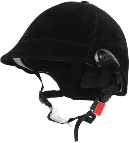 Mikinona Casco da Equitazione per Ragazzi Leggero in Polipropilene Ventilazione Completa e Cinturino Regolabile per Sport Equestri e Attività su Bicicletta