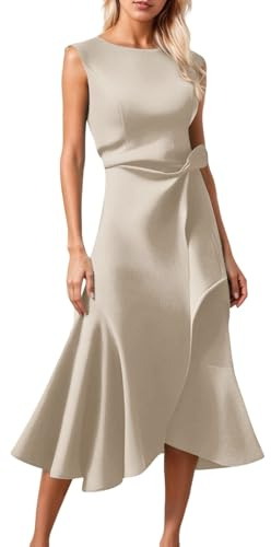 Vestito Da Cerimonia Donna Abiti Da Cerimonia Lunghi Eleganti Abito Verde Salvia Gala Lungo Elegante Taglie forti Tuta Vestiti Impero Estivo Damigella D'Onore Sera 4Xl Premaman Battesimo Matrimonio