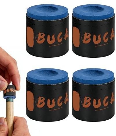 Rudfovn Premium Snooker Chalk, Blue, High-Grip Pool Cue Chalk for Professional Snooker, Pool & Billiard Use, 4 Pieces