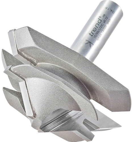 Trend Professional Mitre Lock Jointer Router Bit, 1/2 Inch Shank, 68mm Cut Diameter, 30mm Cut Length, 45-degree Angle, 10/99X1/2TC