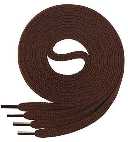 Di Ficchiano 2 Paar SCHNÜRSENKEL flach reißfest 8 mm breit für Sneakers und Sportschuhe Farbe: braun Länge: 130cm