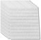 3D Wandpaneele Selbstklebend Steinoptik Tapete, Wasserfest Ziegelstein Wandtattoo PVC 77 CM x 70 CM (10, Weiß)