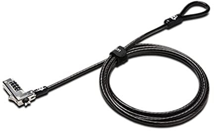 Kensington Laptop Schloss Slim-Kombinationsschloss für ultraflache Laptops & 2-in-1 Geräte mit Nano Sicherheits-Slots, Laptop-Diebstahlschutz mit 1,8 m schnittfestem Kabel, K60603WW