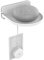 sciuU Supporto da Parete Universale, Mensola da Muro per Google Home Mini, Google Wifi, Sonos, Altoparlante Intelligente, Telecamera, Integrato Cavo Organizer,Installazione con Adesivo o Viti, Bianco