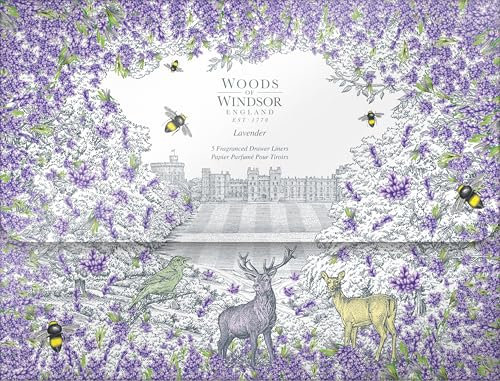 Hölzer von Windsor Dufteinlagen, duftende Lavendeleinlagen zum zarten Duften von Kleidung und Bettwäsche, Schubladeneinlagen für Schlafzimmer, Lavendelduft, 35cm x 50cm 5er Pack