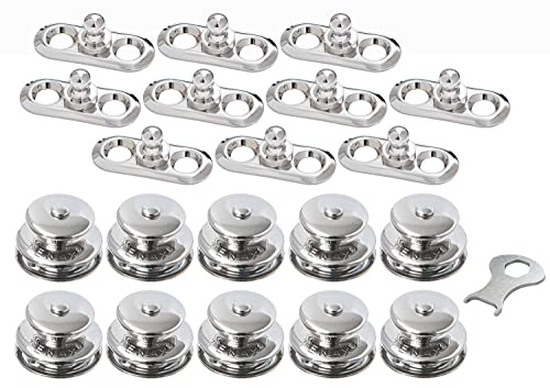 New Marine Tenax Lot de 10 pièces supérieures avec plaques perforées et clé