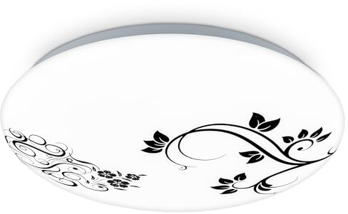 BRILONER - Lámpara de Techo LED Motivo Floral, 28 cm, Luz Blanca Neutra, para Salón Comedor, Cocina y Habitación Infantil
