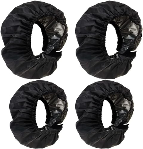 LSUWDE 4 Pcs Baby Stroller Wheel Covers, Pram Wheel Covers, Stroller Wheel Protective Cover, Oxford Fabric Baby Stroller Wheel Protectors, Waterproof and Dustproof, Stroller Accessories