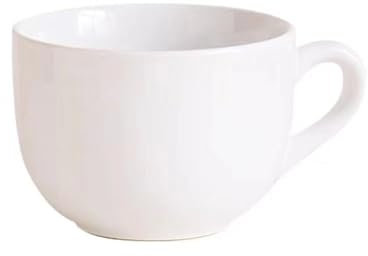 cawein Grande tasse à café en céramique de 750 ml, tasse à thé, tasse à petit déjeuner, pour bureau et maison, tasse en céramique de grande capacité avec poignée, blanc