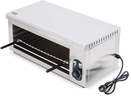 Parrilla tipo salamandra de encimera, parrilla eléctrica for raclette con fundidor de queso de 2000 W, parrilla for queso montada en la pared for barbacoa for cocina de restaurante(220v)