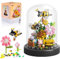 HGRGHH Bloques de Construcción de Árbol Bonsái, Juego de Construcción de Flores de Abeja, con Cúpula a Prueba de Polvo, Juego de Bloques de Construcción Niños y Adultos, Decoración del Hogar 588PCS