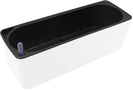 Swtgaah Selbstabsorbierender Fauler Rechteckiger Blumentopf, Kunststoff-Modischer Einfacher 40 * 13 * 13 cm, Selbstbewässernder Blumentopf, eeignet für Balkonfensterbank-Bonsai