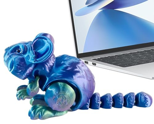 Jomewory Dreidimensional Bedruckte Tierfigur, Dreidimensional Bedruckte Spielzeugtiere | Bedrucktes artikuliertes Hamster-Sensorornament - Niedliche Tierspielzeuge für Zuhause, Büro, Dekoration