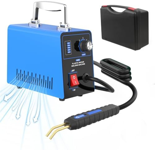 Soldador de plástico 15-80W regulable, 600 grapas de soldadura Kit de soldadura de plástico para reparación de coches, kit de reparación de parachoques, calentamiento rápido, temperatura regulable