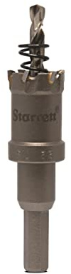 Starrett Carbide Tipped Hole Saw - CTD22 TCT Deep Cut Holesaw Cutter - For Metal Stainless Steel Iron Aluminium - 22mm