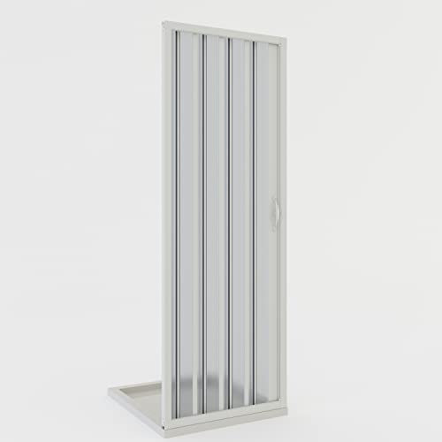 Idralite Puerta de ducha de fuelle de PVC 70 cm H 185 Mod. Lirio con apertura lateral