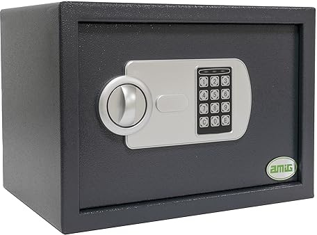 Amig - Caja Fuerte con Código - Caja de Seguridad de Sobreponer - Acero - Camuflada - Ideal para Casa - Protección de Dinero y Joyas de valor - 31 x 20 x 20 cm