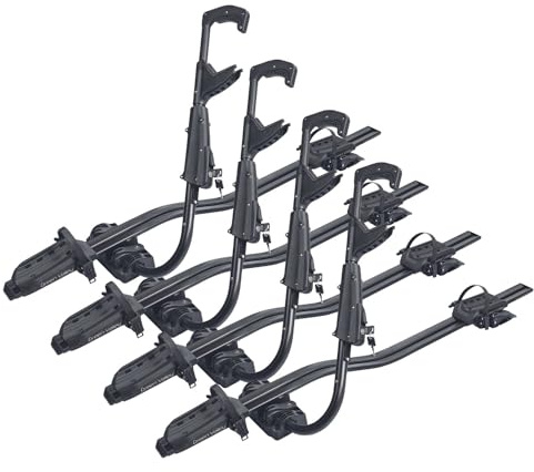 4X Dachfahrradträger Fahrradträger universeller Fahrradhalter - VDP Fast Bike - belastbar bis 20kg - Aluminium - abschließbar - Fahrrad Dachträger Fahrradschiene Fahrradträger Dach - -Süd